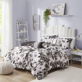 Full/Queen Floral Print Comforter Set