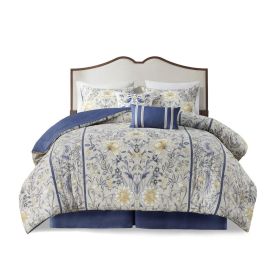 6 Piece Cotton Comforter Set Multi Queen