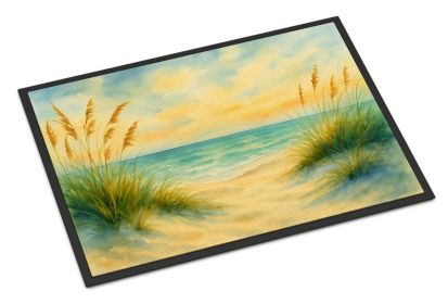 Beach Quiet Morning on the Dunes Doormat Front Door Mat Indoor Outdoor Rugs for Entryway, Non Slip Washable Low Pile, 24H X 36W
