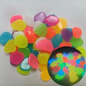 300PCS Glow in The Dark Pebbles Garden Glowing Rocks Fish Tank Luminous Stones (Option: Mixed Color)