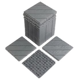 Plastic Interlocking Deck Tiles, 27 Pack, 11.8"x11.8" Waterproof Flooring Tiles for Indoor and Outdoor, Patio Floor Decking Tiles for Porch Pools (Option: as picture)