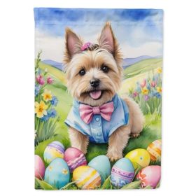 Cairn Terrier Easter Egg Hunt House Flag Large Porch Sleeve Pole Decorative Outside Yard Banner Artwork Wall Hanging, Polyester, House Size, Mult (Option: Default)