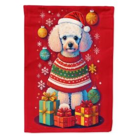 Poodle Holiday Christmas House Flag Large Porch Sleeve Pole Decorative Outside Yard Banner Artwork Wall Hanging, Polyester, House Size, Multicolo (Option: Default)