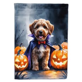 Chocolate Labradoodle Puppy Halloween House Flag Large Porch Sleeve Pole Decorative Outside Yard Banner Artwork Wall Hanging, Polyester, House Si (Option: Default)